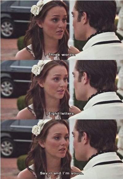 I love you Vanessa Gossip Girl, Chuck E Blair, Chuck Y Blair, Dr Hook, Mode Gossip Girl, Estilo Gossip Girl, Gossip Girl Quotes, Dan Humphrey, Stile Blair Waldorf