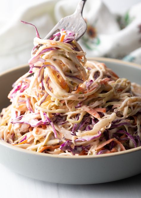 Southern Coleslaw Recipe (with Best Homemade Dressing) Coleslaw Burger Recipe, Veg Coleslaw Sandwich, Best Ever Coleslaw Recipe, Col Slaw Recipe, Coslaw Recipes Dressing, Cold Slaw Dressing Recipe, How To Make Coleslaw Dressing, Burger Salad Recipes, Southern Slaw Recipes