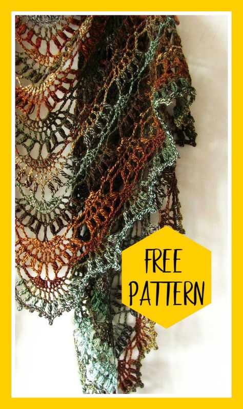 Fall River Shawl, Easy Crochet Shawl Pattern, Shawl Crochet Pattern Easy, Easy Crochet Shawl, Crocheted Scarves, Crochet Shawl Free, Crochet Shawl Pattern, Crochet Lace Shawl, Crochet Wrap Pattern