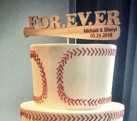 FOR. EV. ER Cake Topper, Sandlot Quote, Wedding Cake Toppers, Baseball Cake Topper,Personalized Wedding Cake Topper,Cake Topper for Weddings made just for you by the Charlie Team in our Pacific Northwest studio ***PLEASE READ THE ENTIRE LISTING FOR INFORMATION WE NEED FROM YOU, PRODUCT INFORMATION, AND DELIVERY TIMES***ABOUT THE ITEM:  made of wood sourced from US trees - decoration great as a plant marker, cake topper, food marker, or whatever creative place you think of placing it.  DIMENSIONS Baseball Grooms Cake, Baseball Wedding Cake, Baseball Wedding Cakes, Softball Wedding, Trees Decoration, Quote Wedding, Personalized Wedding Cake Topper, Jasmine Wedding, Baseball Cake