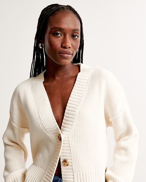 2023 Fall Fashion Trends I’m Excited To Wear — Neutrally Nicole Chenille Cardigan, Ivory Cardigan, Womens Puffer Vest, White Knit Sweater, Short Cardigan, Ribbed Cardigan, Button Cardigan, White Cardigan, Fall Fashion Trends