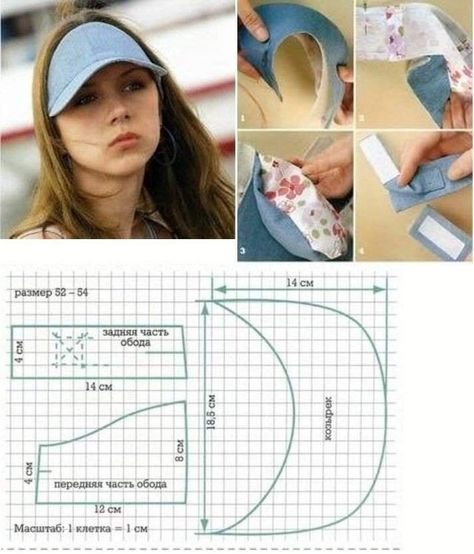 Pola Topi, Crochet Summer Hats, Sewing Hats, Girls Clothes Patterns, Hat Patterns To Sew, Women Hats Fashion, Sewing Crafts Tutorials, Fabric Stamping, Sewing Aprons