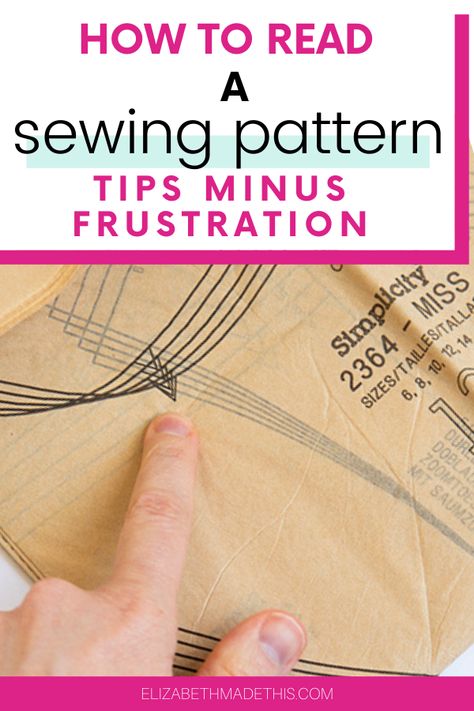 Sewing With Patterns Tips, Interesting Sewing Patterns, Very Easy Sewing Patterns, How To Sew Using A Pattern, How To Use Patterns Sewing, How To Read A Pattern Sewing, How To Size Up A Sewing Pattern, How To Read Patterns Sewing, Learn To Sew Patterns