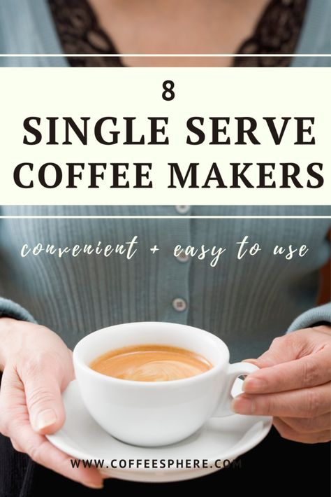 Coffee for one please! Whether you're looking for versatility, budget friendliness, ease of use or portable single serve coffee makers, we've got you covered. Check out our list of best single serve coffee makers so you can get your day started with ease. K Cup Coffee Maker, Pod Coffee Makers, Coffee Hacks, Coffee And Espresso Maker, Single Serve Coffee Makers, Single Serve Coffee, Espresso Maker, Coffee Makers, K Cups