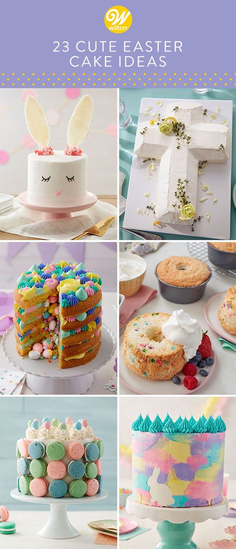 Welcome the coming of a new season with these adorable Easter cake ideas. Whether you’re looking for a cute bunny cake or something to wow your friends and family, these 23 Easter cakes are sure to sweeten your celebration! #wiltoncakes #cakes #cakedecorating #cakeideas #cakeinspiration #homemade #baking #easter #eastercake #bunnycake #easterbunny #easteregg #spring #flowers #buttercream #mini #macarons #cookies #shapedcake #cross #pastels #watercolor #fruit #easy #simple #basic #beginner Simnel Cake Easter, Easy Easter Cake, Easter Cake Ideas, Easter Desserts Cake, Easter Cake Easy, Easter Cake Decorating, Easter Cake Recipes, Cake Easter, Easter Bunny Cupcakes