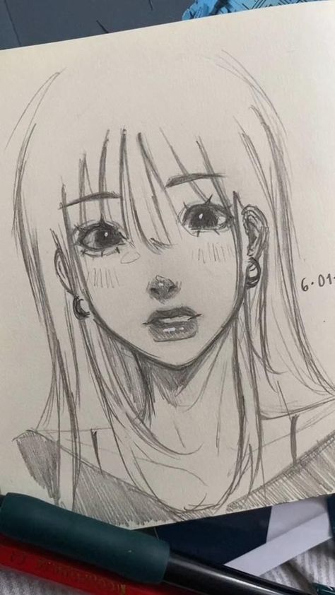 Discover amazing sketches. Click here! 😀😼😾 Art Drawings Sketches Hair, How To Start Drawing Digitally, Ajisol Art, Hair Tut Drawings Easy Girl, How To Get Better At Drawing Tips, How To Draw Anime Art, How To Draw Front Hair, How I Draw Eyes In My Style, Tips On Drawing Hair