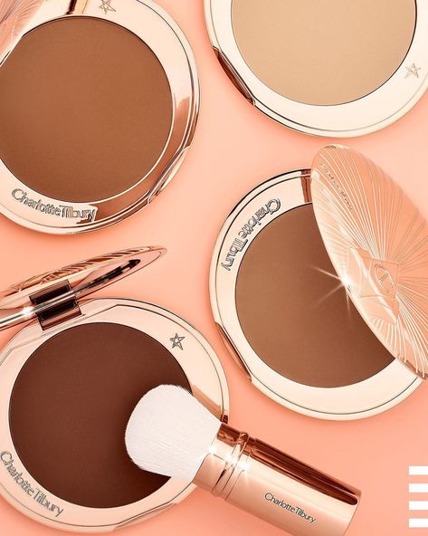 Charlotte Tilbury Airbrush Bronzer, First Date Makeup, Makeup Carnaval, Show Makeup, Charlotte Tilbury Makeup, Matte Bronzer, Dramatic Makeup, Natural Skin Care Routine, High End Makeup