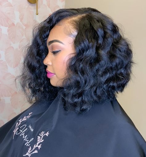 40 Trending Sew In Hairstyles for 2022 - Hair Adviser Short Sew In Hairstyles, Sew In Ponytail, Curly Sew In Weave, Sew In Bob Hairstyles, Curly Hair Sew In, Sew In Weave Hairstyles, Weave Bob Hairstyles, Short Weave Hairstyles, Curly Lob