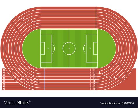 Sports Ground Design, Running Track Design, Track Illustration, Running Field, Cartoon Running, Mini Churros, Site Plan Design, Football Tactics, Athletics Track