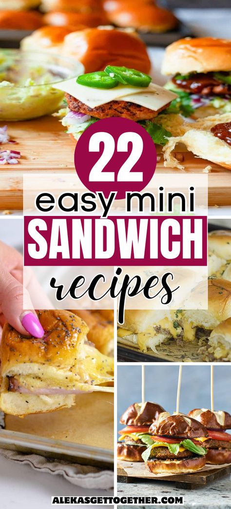 Mini Sandwich Appetizers, Mini Sandwiches Recipes, Easy Finger Sandwiches, Sandwiches Party, Sandwich Sliders, Pinwheel Sandwiches, Tea Sandwiches Recipes, Picnic Sandwiches, Mini Bagels