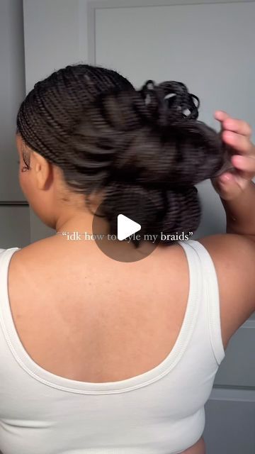 Sani💚 on Instagram: "my go to bun  -  #braids #braidstyles #knotlesshairstyles #explorepage✨" Low Bun Braid Hairstyles, Low Bun Braids, Low Bun With Braids, Low Bun Braid, Bun Braids, Low Bun Hairstyles, Braided Bun Hairstyles, Low Bun, Braided Bun