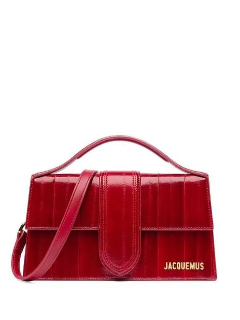 FARFETCH - The Global Destination For Modern Luxury Red Luxury Bag, Jacquemus Le Grand Bambino, Dyed Edges, Jacquemus Bag, Padded Top, Red Bag, Gold Bag, Red Handbag, Dolce E Gabbana