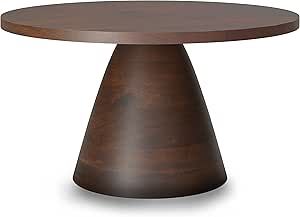 Round Walnut Coffee Table, Transitional Coffee Tables, Round Metal Coffee Table, Pedestal Coffee Table, Round Coffee Table Modern, Multipurpose Table, Round Wood Coffee Table, Solid Coffee Table, Modern Farmhouse Living Room