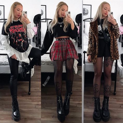 Punk Easter Outfit, Emo Dress Up, Classy Rock Outfit, Emo In Your 30s, Alt Concert Outfit Winter, Salem Outfits Summer, Goth Winter Fashion, Rock Concert Looks, Rock Am Ring Outfit