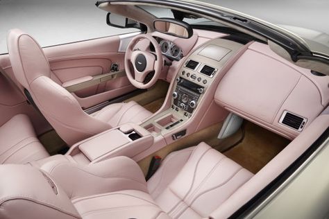 If You Have Enough Money, Aston Martin Will Do Literally Anything Aston Db9, Aston Martin Convertible, Pink Car Interior, Aston Martin Db9 Volante, Bespoke Cars, Aston Martin Vanquish, Luxury Car Interior, Aston Martin Vantage, Porsche Gt3