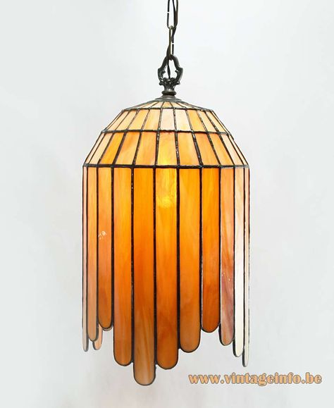 Art Deco Stained Glass Pendant Lamp – 1960s, 1970s, Massive, Belgium Art Deco Stained Glass, Stained Glass Pendant, Stained Glass Lamp Shades, Lampe Art Deco, Glass Oil Lamp, Deco Lamp, Stained Glass Light, Stained Glass Lamps, Stained Glass Diy