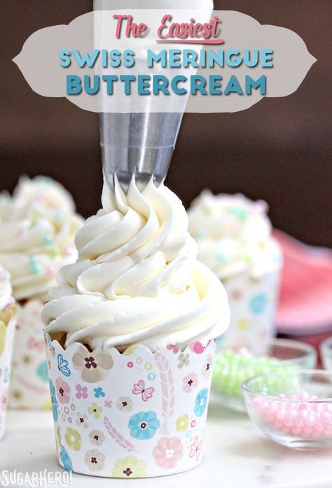 This is the Easiest Swiss Meringue Buttercream recipe you’ll ever make! Once you try it, you’ll want to use it to cover all of your cakes and cupcakes. Hello, and welcome to SugarHero! If you’re look Fruity Pebbles Frosting, Fruity Pebbles Cupcakes, Fruity Pebble Cupcakes, Swiss Meringue Buttercream Recipe, Fruity Pebble, Swiss Buttercream, Icing Frosting, Homemade Frosting, Frosting Tips