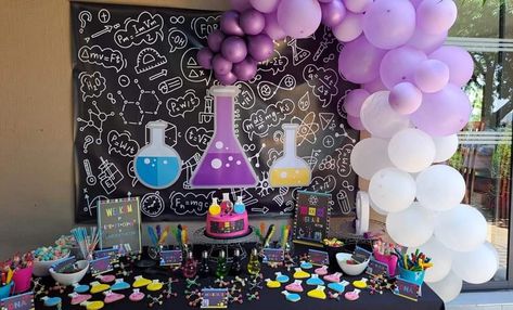 Breaking Bad Party, Lab Decorations, Aurora Birthday, Science Lab Decorations, Science Themed Party, Cardboard Ideas, Science Exhibition, Science Classroom Decorations, Science Festival