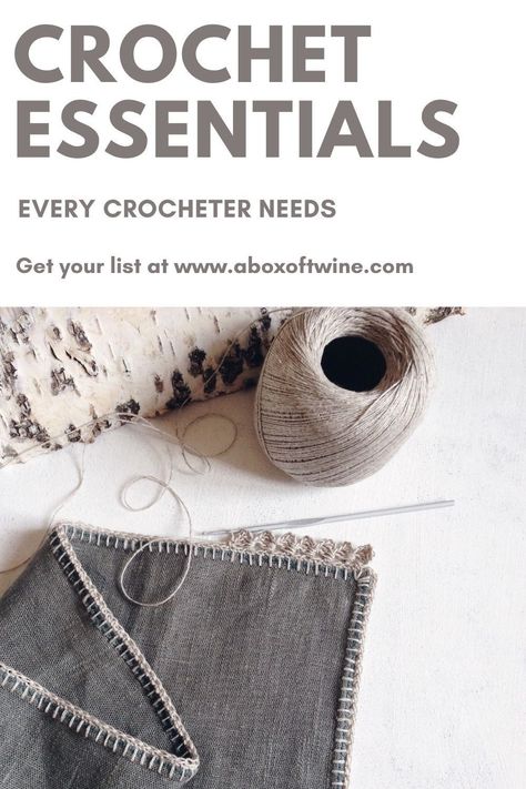 What crochet supplies do beginners need? What are the best crochet essentials? Check out this list of 15+ handy crochet supplies! Crochet Essentials, Make Your Own Labels, Fabric Shears, Yarn Storage, Yarn Skein, Crochet Tools, Crochet Supplies, Free Checklist, Medium Weight Yarn