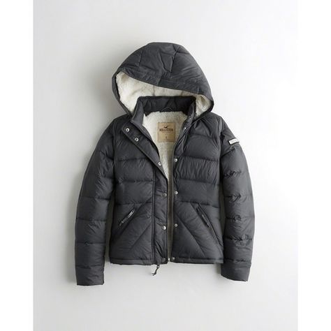 Hollister Ultimate Down Sherpa-Lined Puffer Jacket ($100) ❤ liked on Polyvore featuring outerwear, jackets, dark grey, hollister co jackets, zipper jacket, puffa jacket, logo jackets and puffy jacket Puffa Jacket, Nyc Fits, Puffy Jacket, Zipper Jacket, Sherpa Lined, Puffer Jacket, Outerwear Jackets, Hollister, Dark Grey