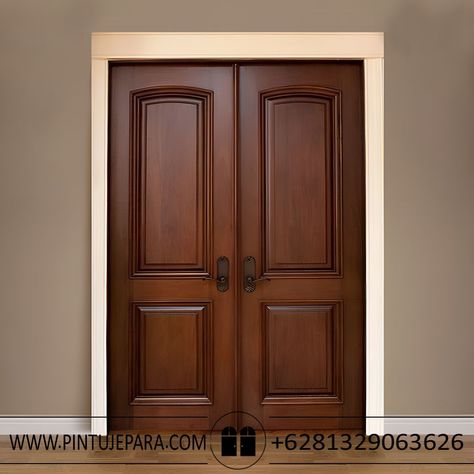 kusen pintu klasik kayu jati jepara daun double PJ-226 Door Design Photos, Double Door Design, Double Door, Double Doors, Door Design, Entrance, Sweet Home, Quick Saves, Design