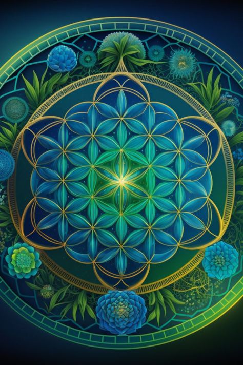 Shiri yantra surrounded with flower of life Sacred Geometry Art Mandalas, Sacred Geometry Meanings, Sacred Geometric Pattern, Flower Of Life Pattern, Sacred Geometry Patterns, Yoga Studio Design, The Flower Of Life, Mandala Wallpaper, Sacred Geometry Symbols