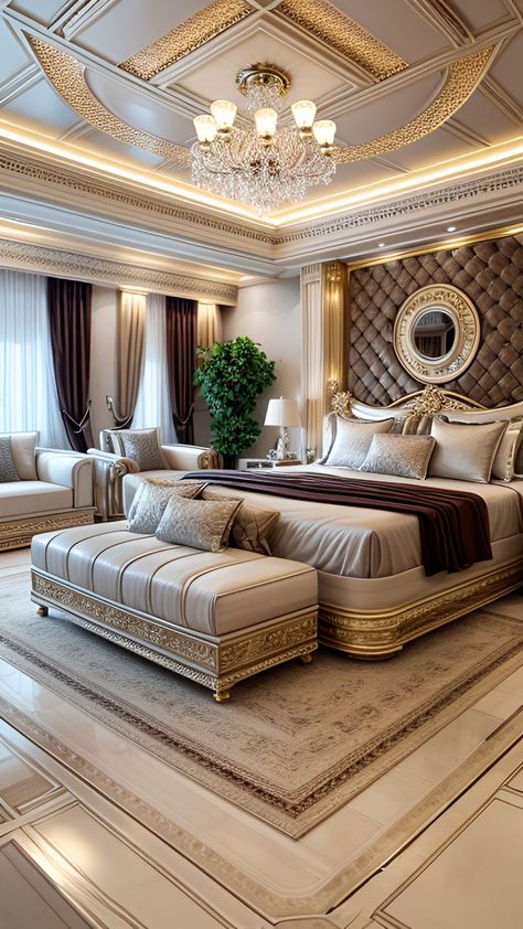 Royal Architecture, Bedroom Chic, Luxury Mansions Interior, Minimalist Bedroom Decor, تصميم داخلي فاخر, Luxury Bedroom Furniture, Luxury Room Bedroom, Big Bedrooms, Bedroom Interior Design Luxury