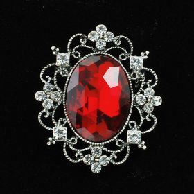 Red Stone Jewelry, Gothic Theme, Wedding October, Wedding Ring Bearer Pillow, Gothic Tattoo, Red Jewel, Wedding Brooch, Ruby Jewelry, Crystal Brooch