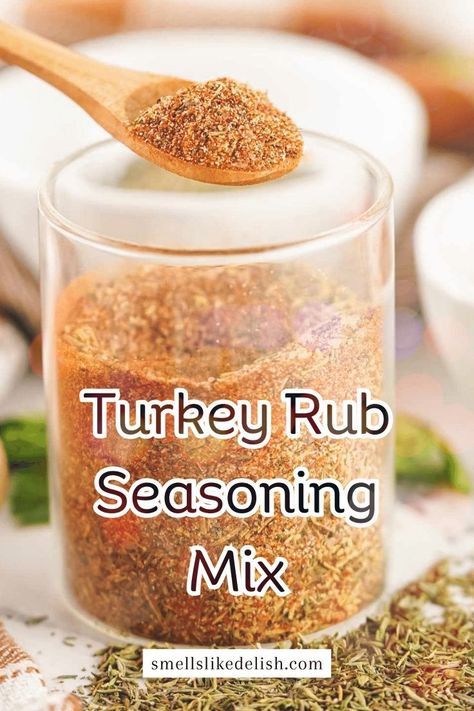 Thanksgiving Smoked Turkey, Smoked Turkey Rub Recipes, Smoked Turkey Rub, Turkey Rub Recipes, Turkey Rub, Turkey Seasoning, Homemade Dry Mixes, Dry Rub Recipes, Homemade Spice Mix