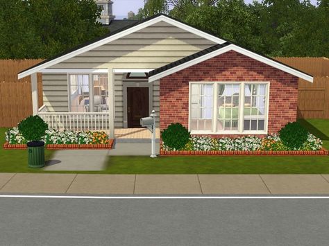 Sims3 House, Sims 3 Houses Ideas, Sims 2 House, Preppy Stickers, Sims Building, Sims House Plans, The Sims 2, Sims Four, Starter Home