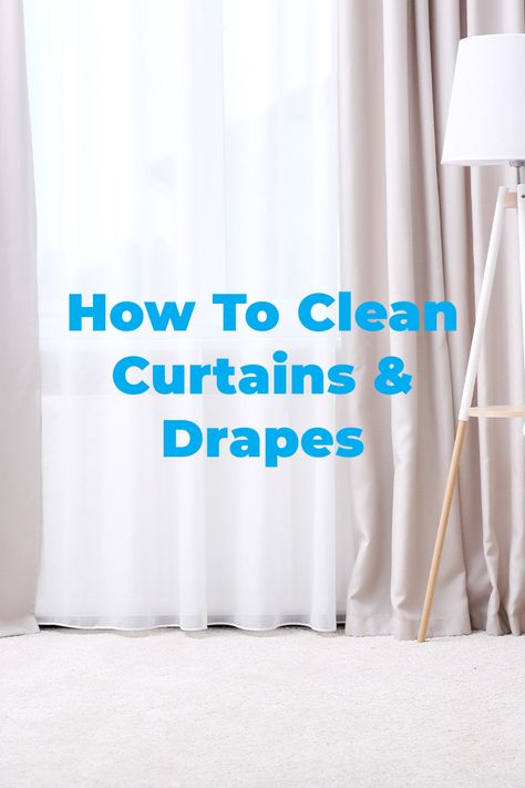 How To Clean Curtains, Patio Door Treatments, Clean Curtains, Ikea Drapes, Shear Curtains, Curtain Cleaning, Organizing Clutter, Pottery Barn Curtains, Satin Curtains