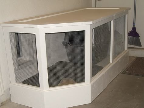 Gotta show this to Mom, she will love it...Litter box in Garage by W Photos, via Flickr Litter Box In Garage, Cat Box, Dog Door, Cat Room, Cat Litter Box, Dog Kennel, The Garage, Cat Furniture, Cat Litter