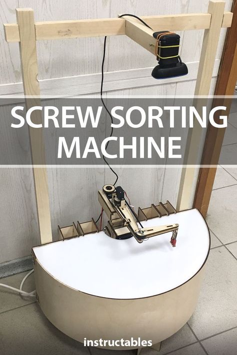 Keep your workspace organized with a screw sorting machine that will pick and place different screws in their own boxes.  #workshop #organization #storage #woodworking Mechanics Shop Organization, Tool Shop Organization, Carpentry Tools Woodworking, Machine Shop Projects, Machine Learning Projects, Garage Workshop Organization, Woodworking Tools Storage, Woodshop Organization, Electronics Workshop