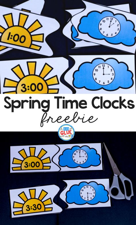 If you are planning on teaching time this spring, grab these printable puzzles for kindergarten! Your teaching time clock puzzles are the perfect printable. #teaching #printables #kindergarten #puzzles #freeprintables #iteach Puzzles For Kindergarten, Kindergarten Puzzles, Teaching Printables, Teaching Time, Printable Puzzles, Math Time, Math Methods, Time Clock, Guided Math