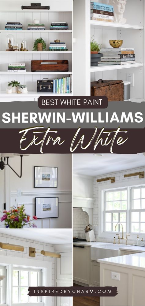 Lookin for the best white paint color? Sherwin-Williams Extra White is crisp, versatile, and a certified fan favorite. Discover why so many go ga-ga over this seemingly simple white paint. Extra White Sherwin Williams, Sherwin Williams Extra White, Top Paint Colors, White Paint Color, Different Interior Design Styles, Looking For Houses, Best White Paint, Sherwin Williams Paint Colors, Best Paint Colors