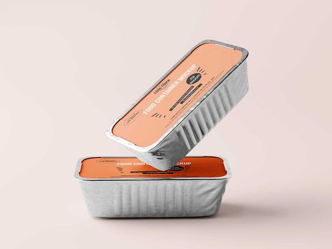 Aluminum Food Container Mockup | Free Mockup