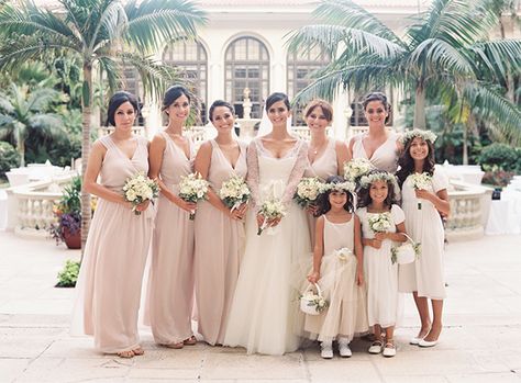 Mandana  Ben | Glamorous Florida Wedding at The Breakers Destin Florida Wedding, Pinterest Contest, Palm Beach Wedding, Bridesmaid Gowns, Wedding Venues Beach, The Breakers, Neutral Wedding, Bridesmaids And Groomsmen, Bridesmaid Flowers