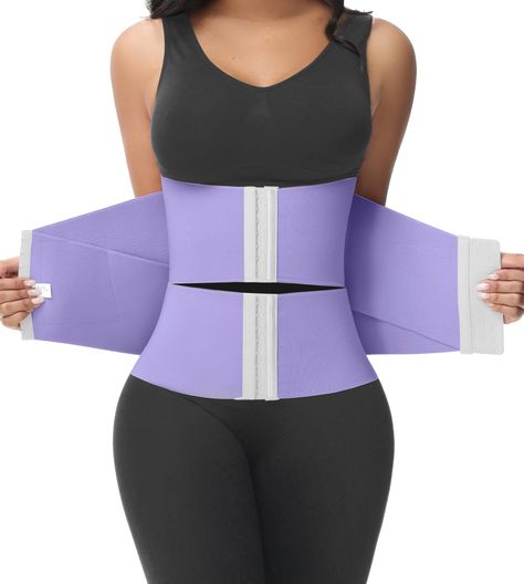 PRICES MAY VARY. Size Selection about Segmented Waist Trainer: Due to the high shaping effect of this SHAPSHE waist trainer for women, we usually recommend that you choose a size smaller. Meanwhile，we give you 3 extension hooks to help you increase the adjustable range laterally. If you have any questions after purchasing this triple wrap waist trainer, we will be happy to solve your problem Long-lasting Waist Trainer: SHAPSHE waist cincher shapewear is made of 75% nylon and 25% spandex. The body sculpt waist trainer has high elasticity & high resilience and is also very skin-friendly & soft. The high elastic fabric smooths your belly, provides tummy control and creates hourglass shape. This belly belt is invisible under clothes, allow you to stretch freely, giving you all-day comfort Hour Wrap Waist Trainer, Hourglass Waist Trainer, Workout Waist, Belly Belt, Waist Trainer Workout, Flat Tummy Workout, Waist Shapers, Waist Trimmer, Body Shapewear