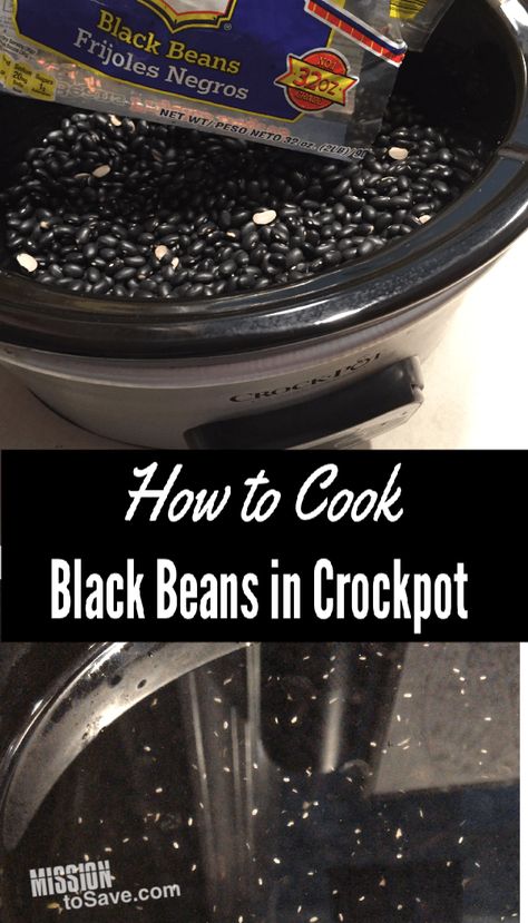 Black Beans In Crockpot, Black Beans Recipe Crock Pot, Beans In A Crockpot, Cook Black Beans, Beans Recipe Crockpot, Dry Beans Recipe, How To Make Beans, Black Cook, Beans In Crockpot