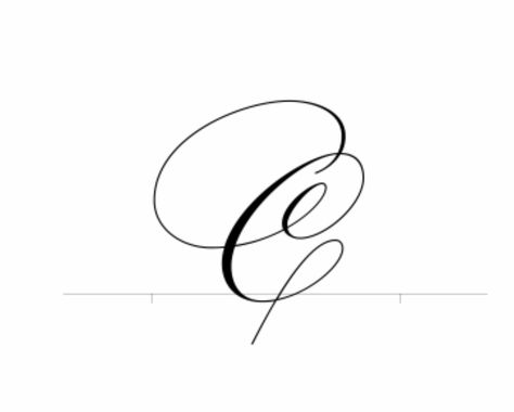 C Cursive Letter, Cursive C Tattoo, C Cursive, Cursive C, Letter C Tattoo, Cute Simple Tattoos, Handwriting Examples, Pretty Writing, Cursive Tattoos