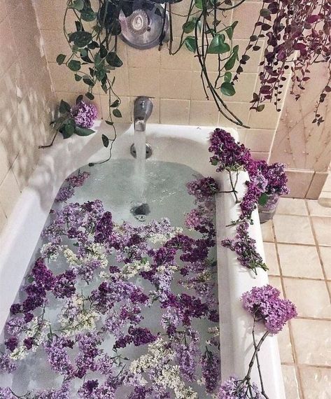 Flowers And Water, Yennefer Of Vengerberg, Lavender Aesthetic, Flower Bath, + Core + Aesthetic, Purple Aesthetic, Nature Aesthetic, Aesthetic Photo, Pretty Flowers