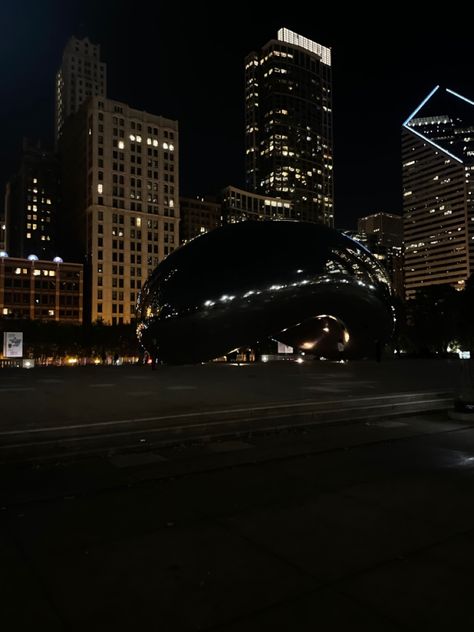 Chicago Dark Aesthetic, Beautiful Views Aesthetic, Chicago Night Aesthetic, Chicago Downtown Night, Winter Widgets, Chicago Wallpaper, Night Core, Views Aesthetic, Chicago Night