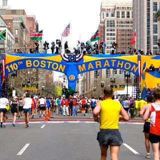 Boston Marathon Finish Line. From Hopkinton to Boston, MA, starting along Rte. 135. Boston Strong Marathon, Boston Marathon Finish Line, Marathon Finish Line, You're My Home, Dream It Do It, Boston Strong, Boston Marathon, Adventure Bucket List, Runners World