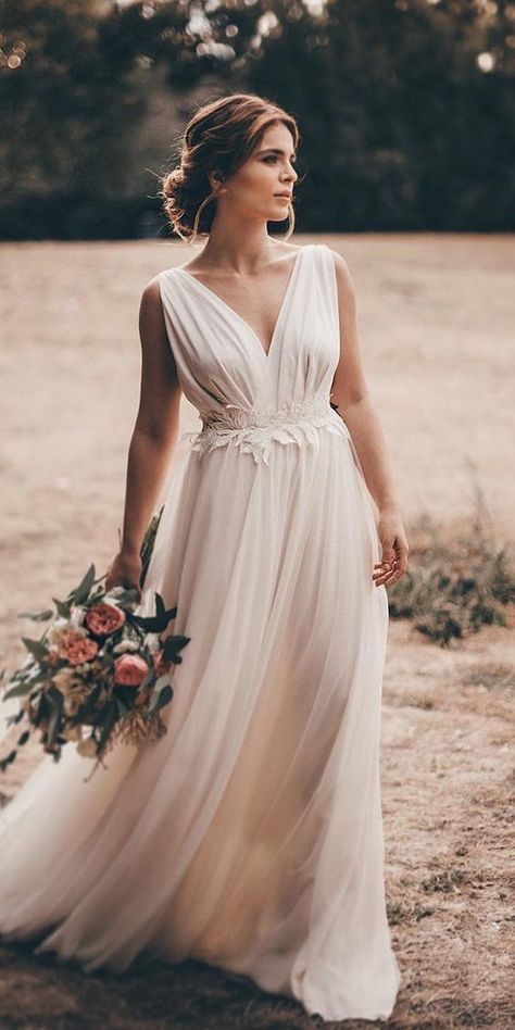 Grecian style wedding dress