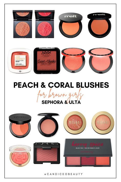 Blushes For Dark Skin, Blush For Indian Skin Tone, Coral Blush Makeup Look, Blushes For Brown Skin, Blush For Brown Skin Tone, Best Blush For Brown Skin, Orange Blush Dark Skin, Blush For Tan Skin, Best Blush For Medium Skin