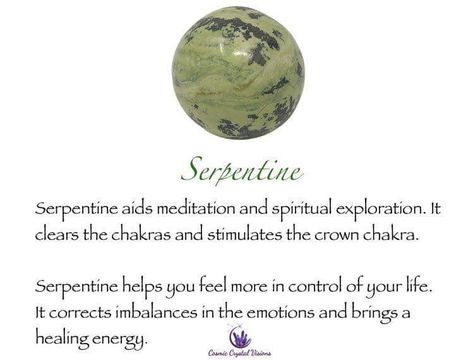 Serpentine Crystal, Crystal Work, The Chakras, St Augustine Fl, Cleansing Crystals, Crystals Healing Properties, Spiritual Crystals, Gemstone Meanings, Crystal Therapy