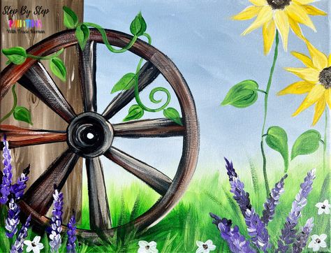 Wheel Painting, Northern Lights Painting, Rainbow Painting, Canvas Painting Tutorials, Learn How To Paint, Textured Canvas, Spring Painting, Acrylic Painting Tutorials, Paint And Sip