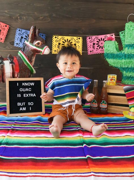 May Baby Milestone Picture Idea, Cinco De Mayo Milestone Pictures, May Baby Milestone Picture, Mexican Baby Photoshoot, Cinco De Mayo Photoshoot Ideas, May Baby Photoshoot, Baby Birthday Announcement, Cole Anthony, Milestone Ideas