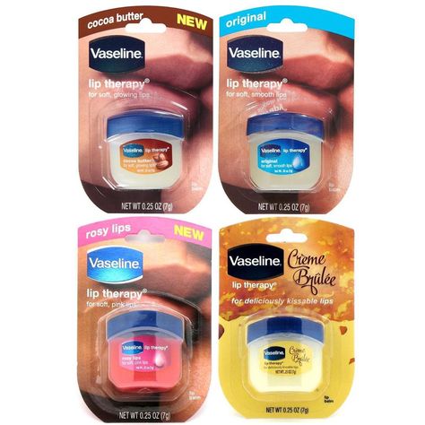 Petroleum Jelly Lip Balm, Mini Vaseline, Winter Lip Balm, Winter Lips, Vaseline Lip Therapy, Lip Balm Collection, Lip Therapy, Vaseline Lip, Rosy Lips