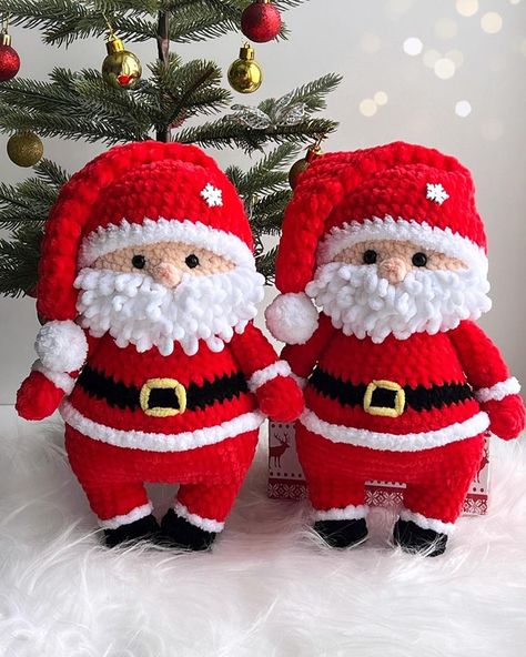 our christmas was beautiful. I got... - Crochet Tutorial New Year Crochet Ideas, Crochet New Year Ideas, Santa Crochet Patterns Free, Crochet Santa Free Pattern, Holiday Crochet Patterns Free, Crochet Christmas Wreaths, Crochet Christmas Tree Decorations, Crochet Christmas Decorations Free, Amigurumi Santa Claus